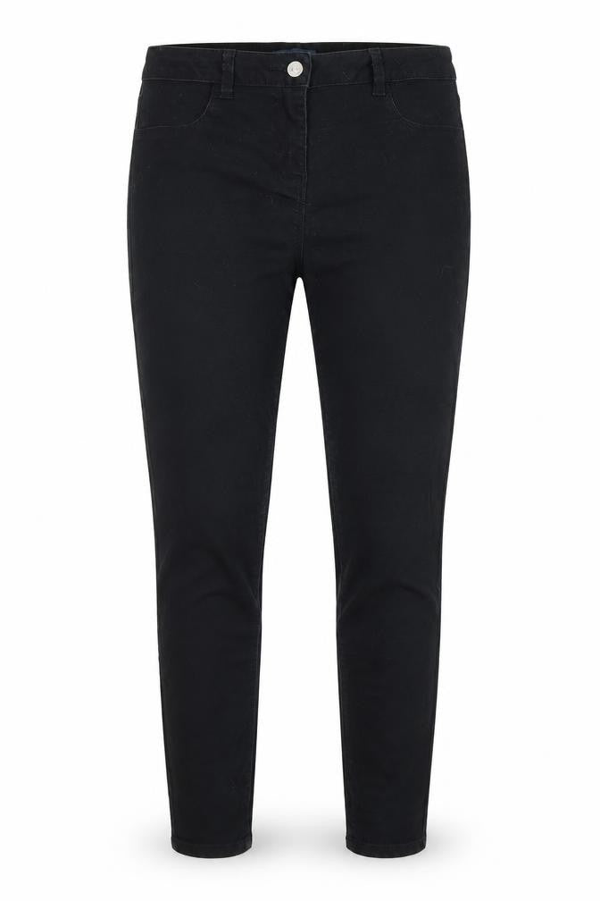 Front view of Papaya women’s blue cotton skinny jeans, size UK 12, 20-inch leg regular