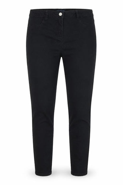 Front view of Papaya women’s blue cotton skinny jeans, size UK 12, 20-inch leg regular