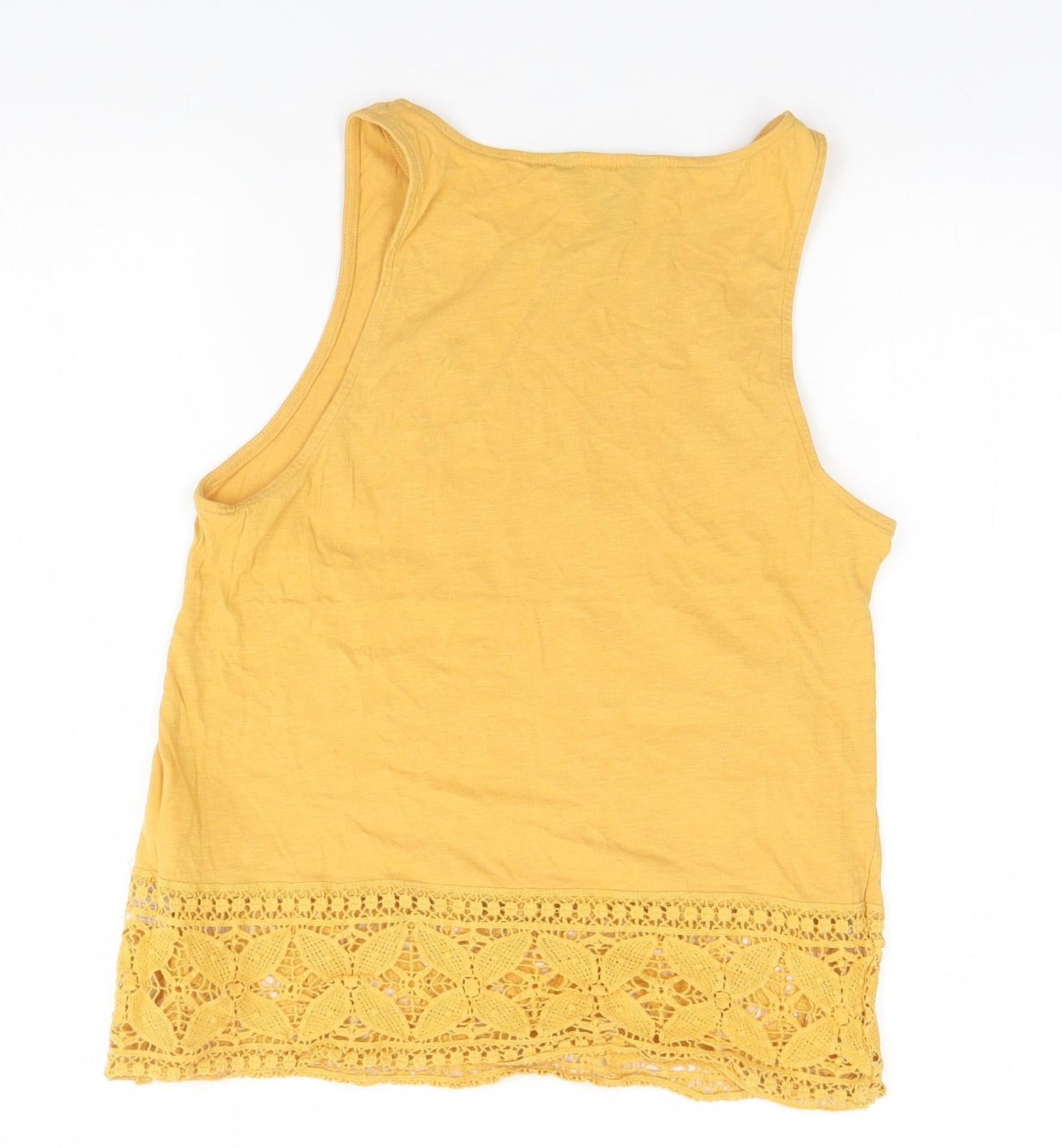 Womens UK Size 10 New Look Orange Basic Tank
