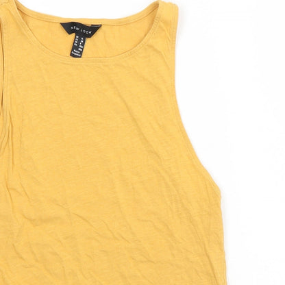 Womens UK Size 10 New Look Orange Basic Tank