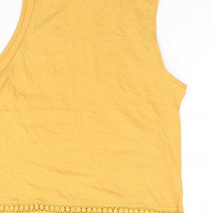 Womens UK Size 10 New Look Orange Basic Tank