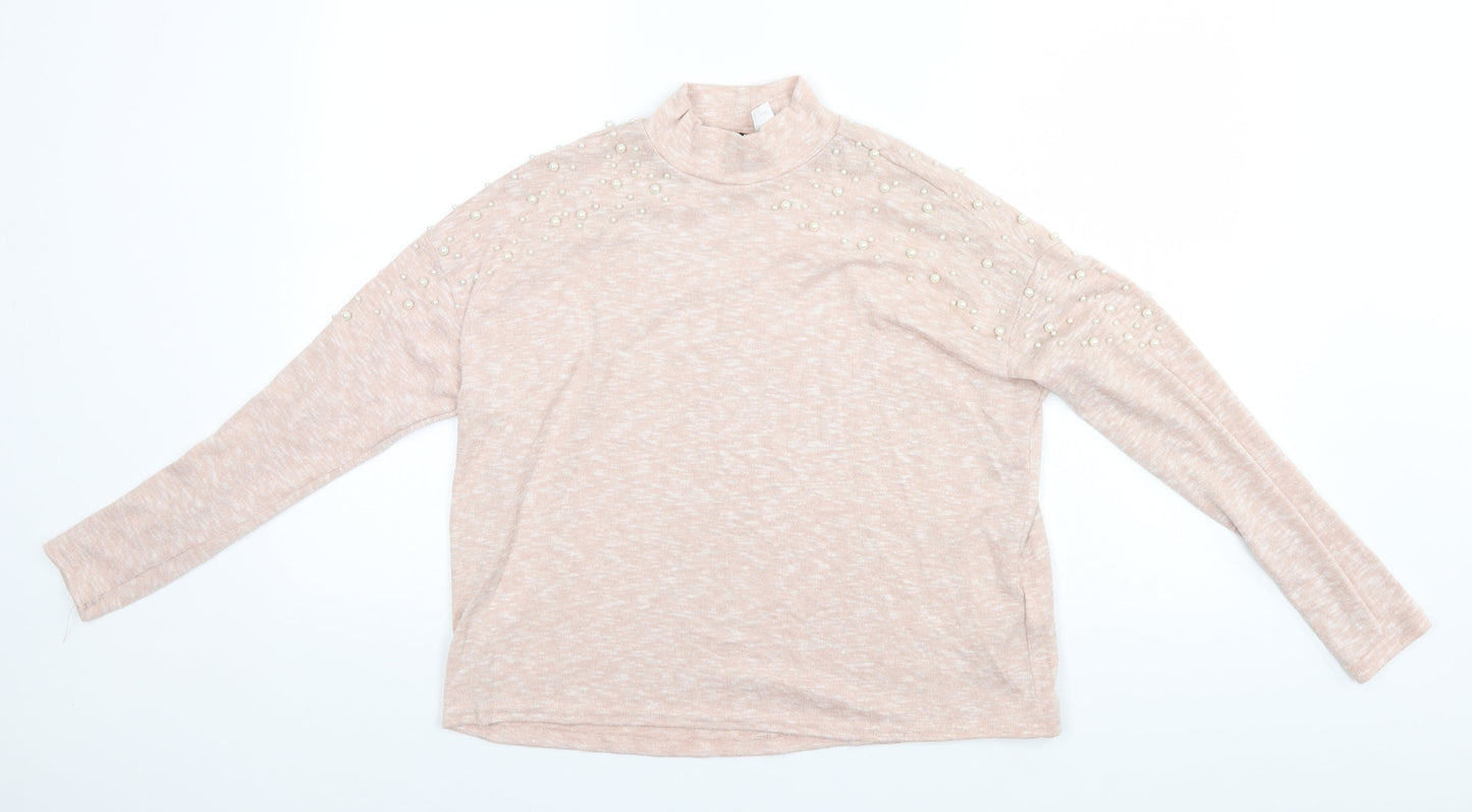 Womens UK Size S Divided Beige Pullover Jumper