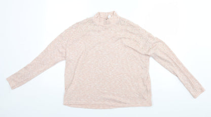 Womens UK Size S Divided Beige Pullover Jumper