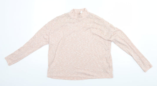 Womens UK Size S Divided Beige Pullover Jumper