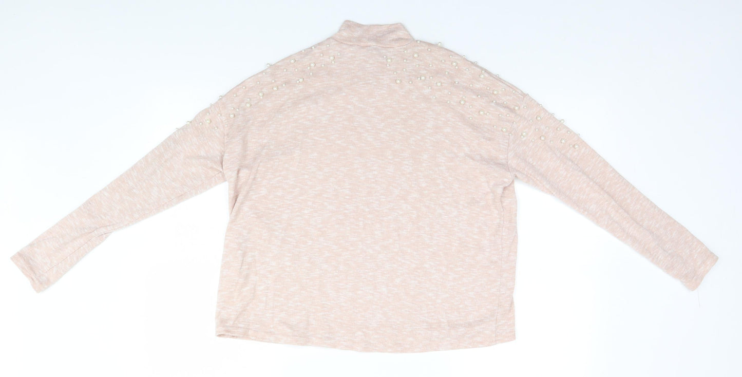 Womens UK Size S Divided Beige Pullover Jumper