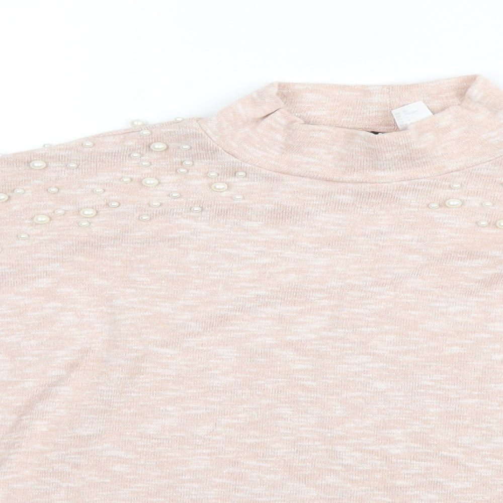 Womens UK Size S Divided Beige Pullover Jumper