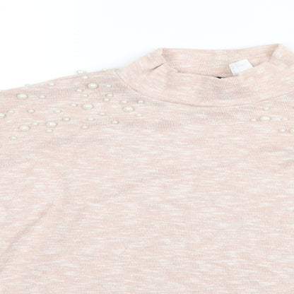 Womens UK Size S Divided Beige Pullover Jumper