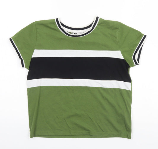 Preworn Mens Green  Cotton  T-Shirt Size S Round Neck