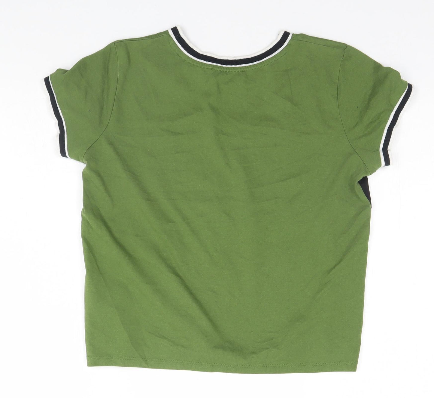 Preworn Mens Green  Cotton  T-Shirt Size S Round Neck