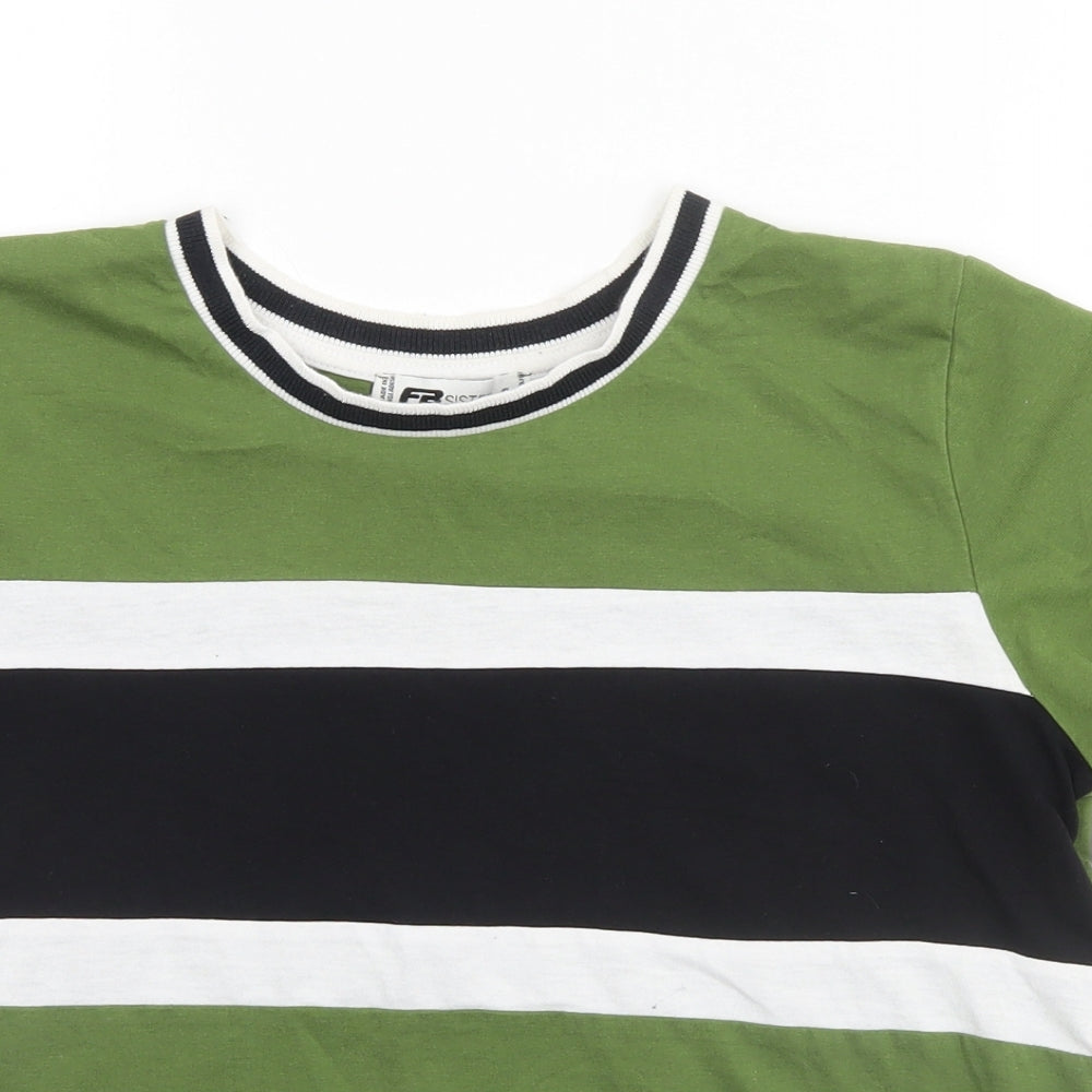 Preworn Mens Green  Cotton  T-Shirt Size S Round Neck