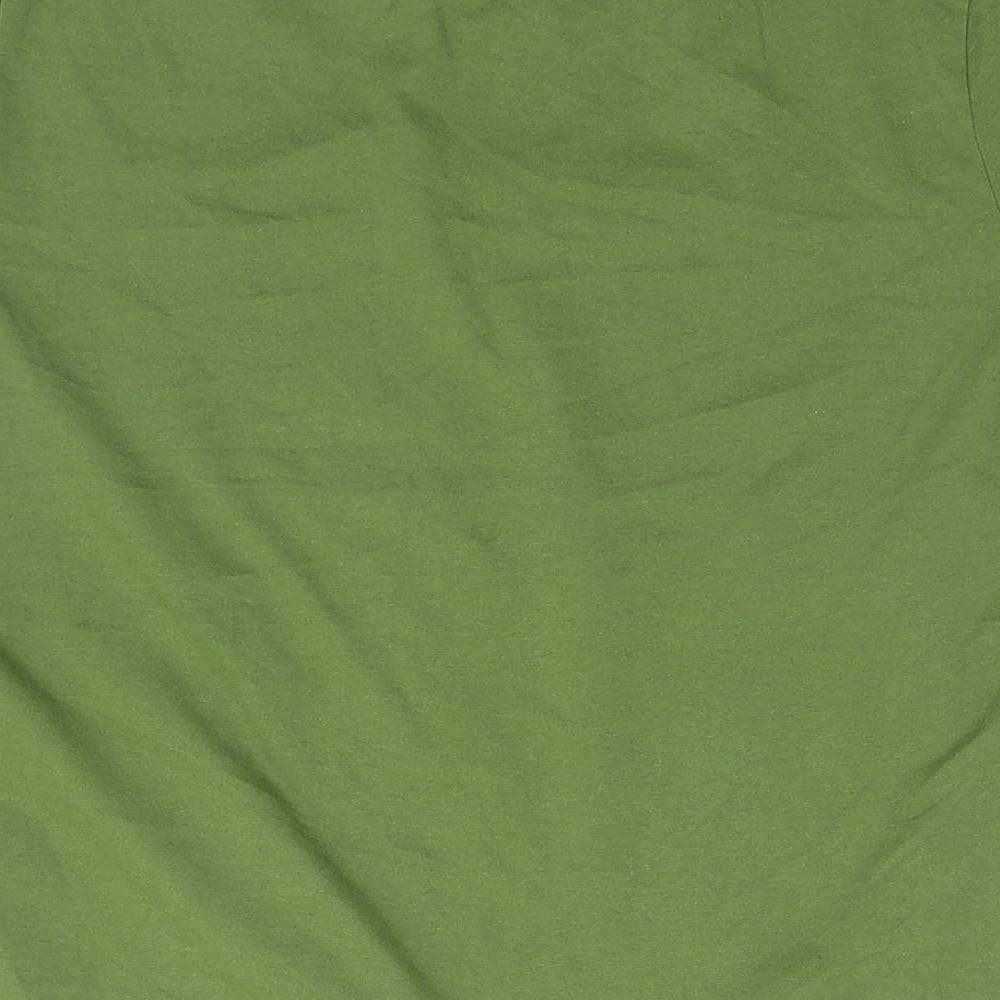 Preworn Mens Green  Cotton  T-Shirt Size S Round Neck