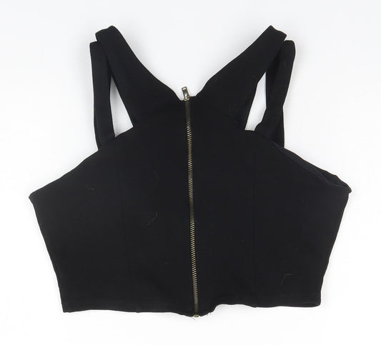 Womens UK Size 10 New Look Black Basic Tank