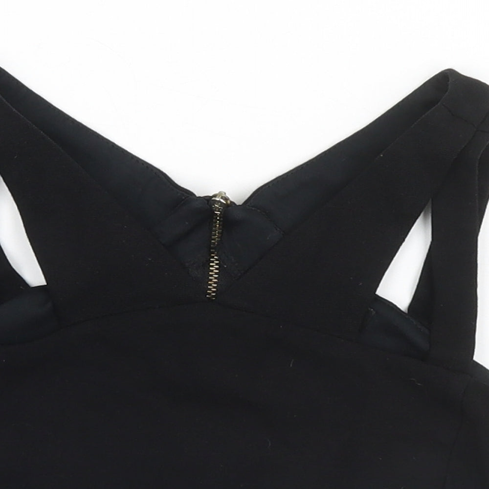 Womens UK Size 10 New Look Black Basic Tank