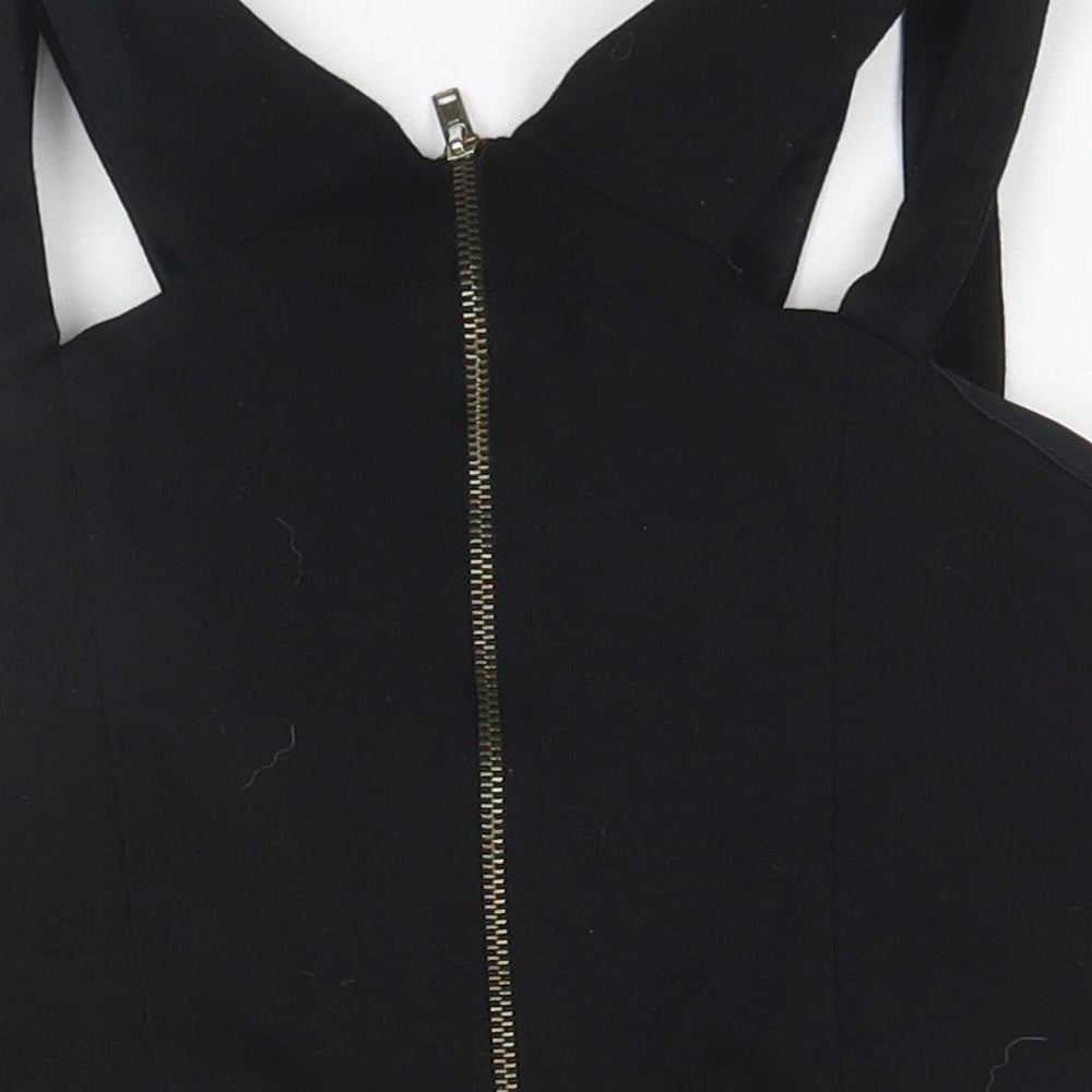 Womens UK Size 10 New Look Black Basic Tank
