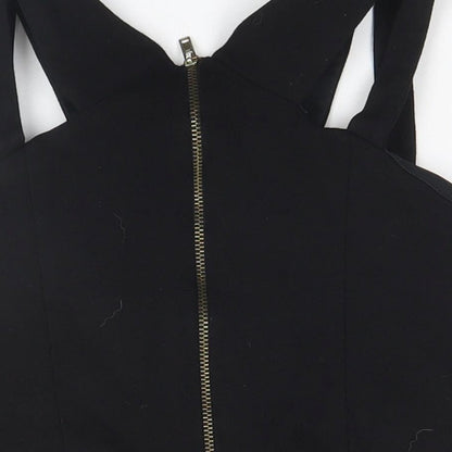 Womens UK Size 10 New Look Black Basic Tank