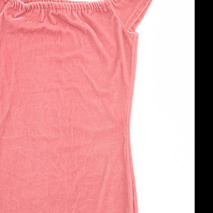 SheIn Womens Pink  Polyester Pencil Dress  Size S Square Neck