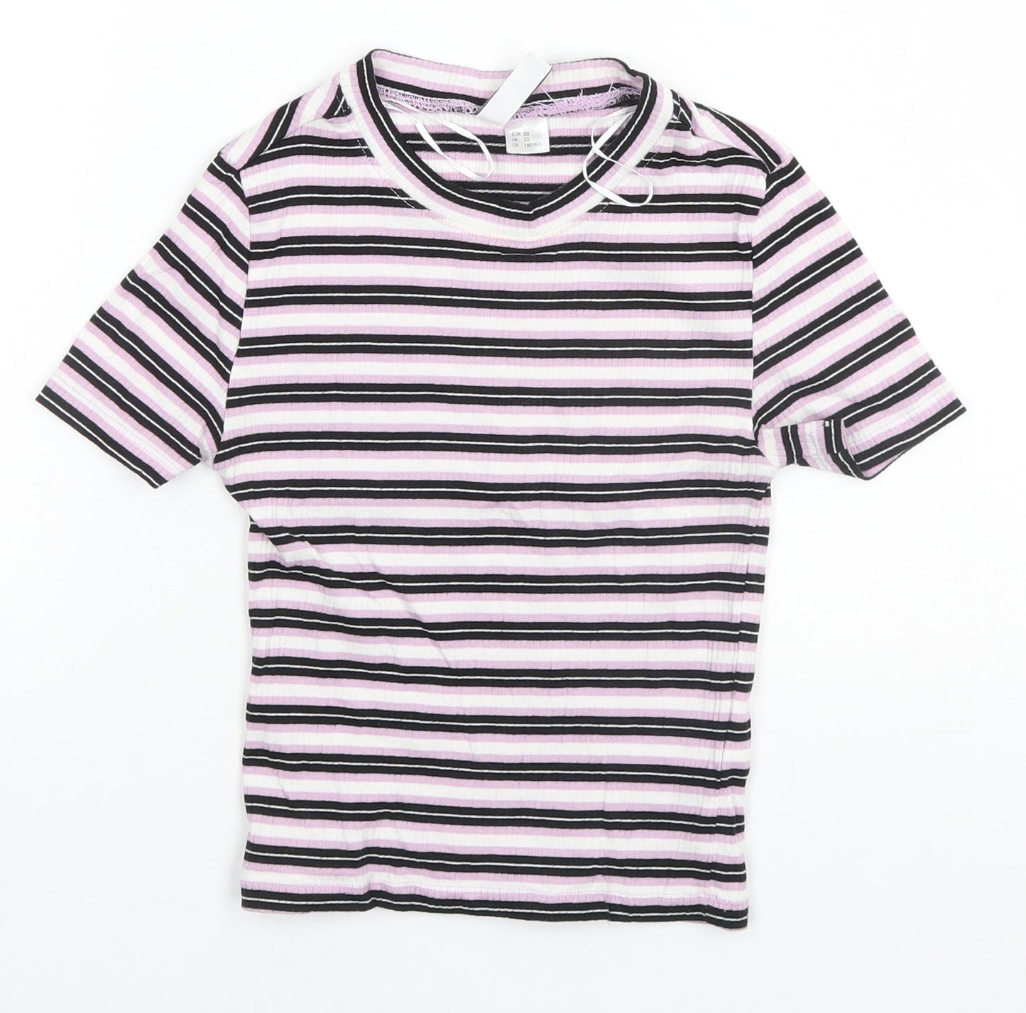 Womens UK Size XS Divided Pink Basic T-Shirt