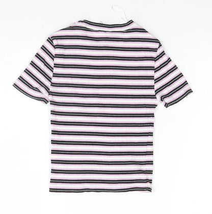Womens UK Size XS Divided Pink Basic T-Shirt