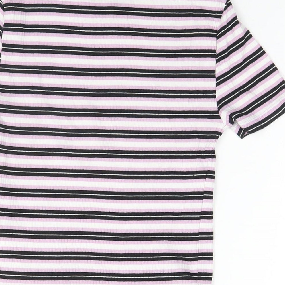 Womens UK Size XS Divided Pink Basic T-Shirt