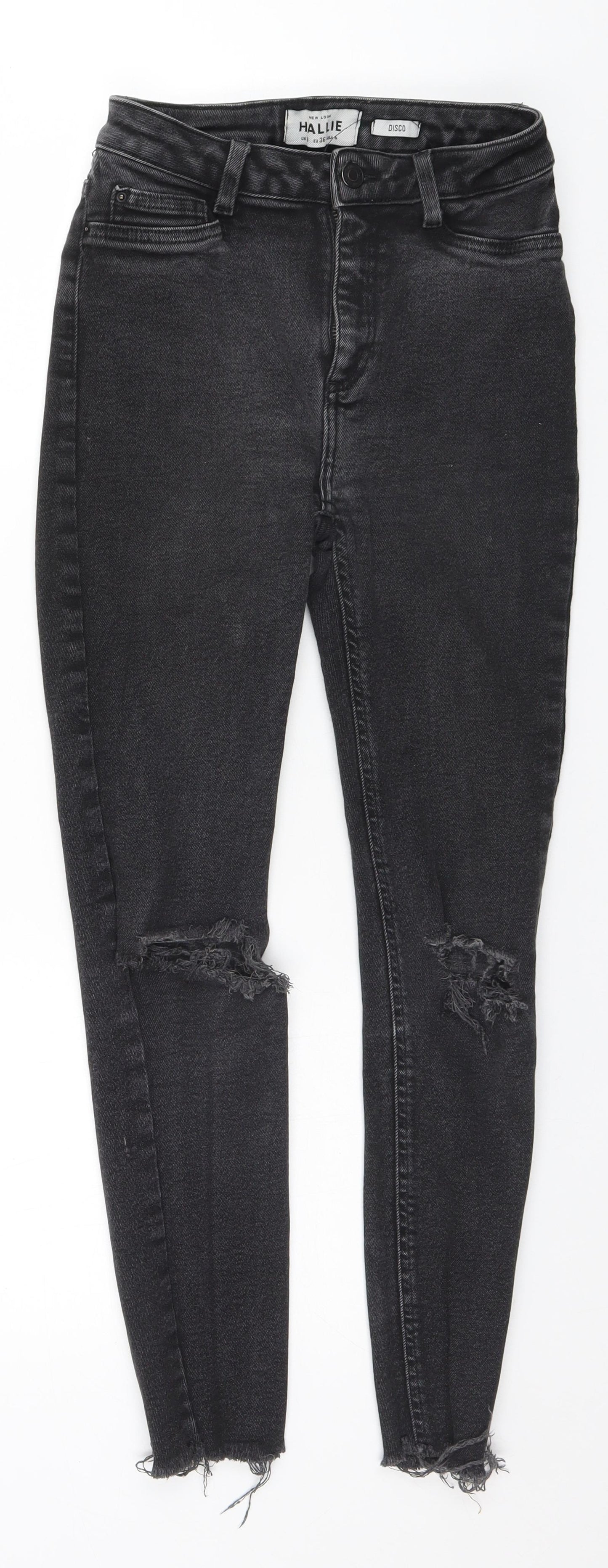 New Look Womens Grey  Cotton Skinny Jeans Size 8 L26 in Regular