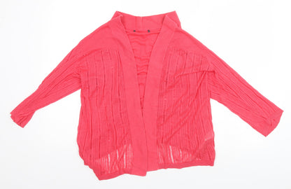 Womens UK Size M Preworn Pink Cardigan Jumper