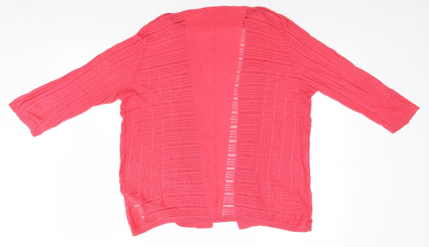 Womens UK Size M Preworn Pink Cardigan Jumper