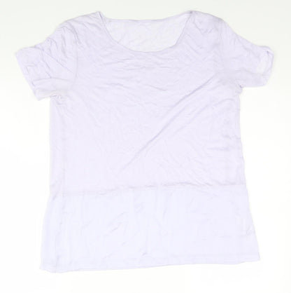 Womens UK Size  Preworn Blue Basic T-Shirt