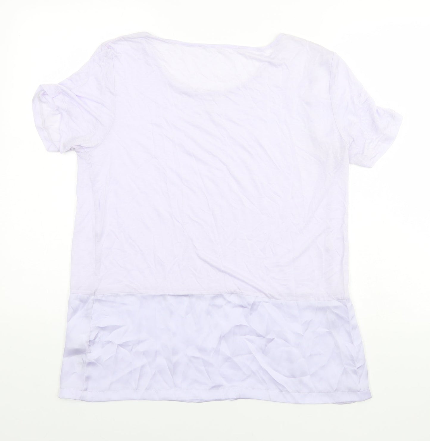 Womens UK Size  Preworn Blue Basic T-Shirt
