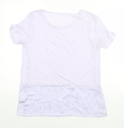 Womens UK Size  Preworn Blue Basic T-Shirt
