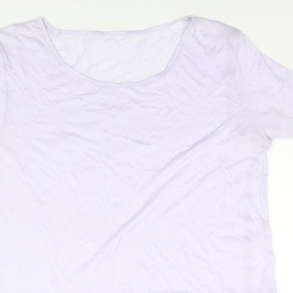Womens UK Size  Preworn Blue Basic T-Shirt