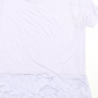 Womens UK Size  Preworn Blue Basic T-Shirt