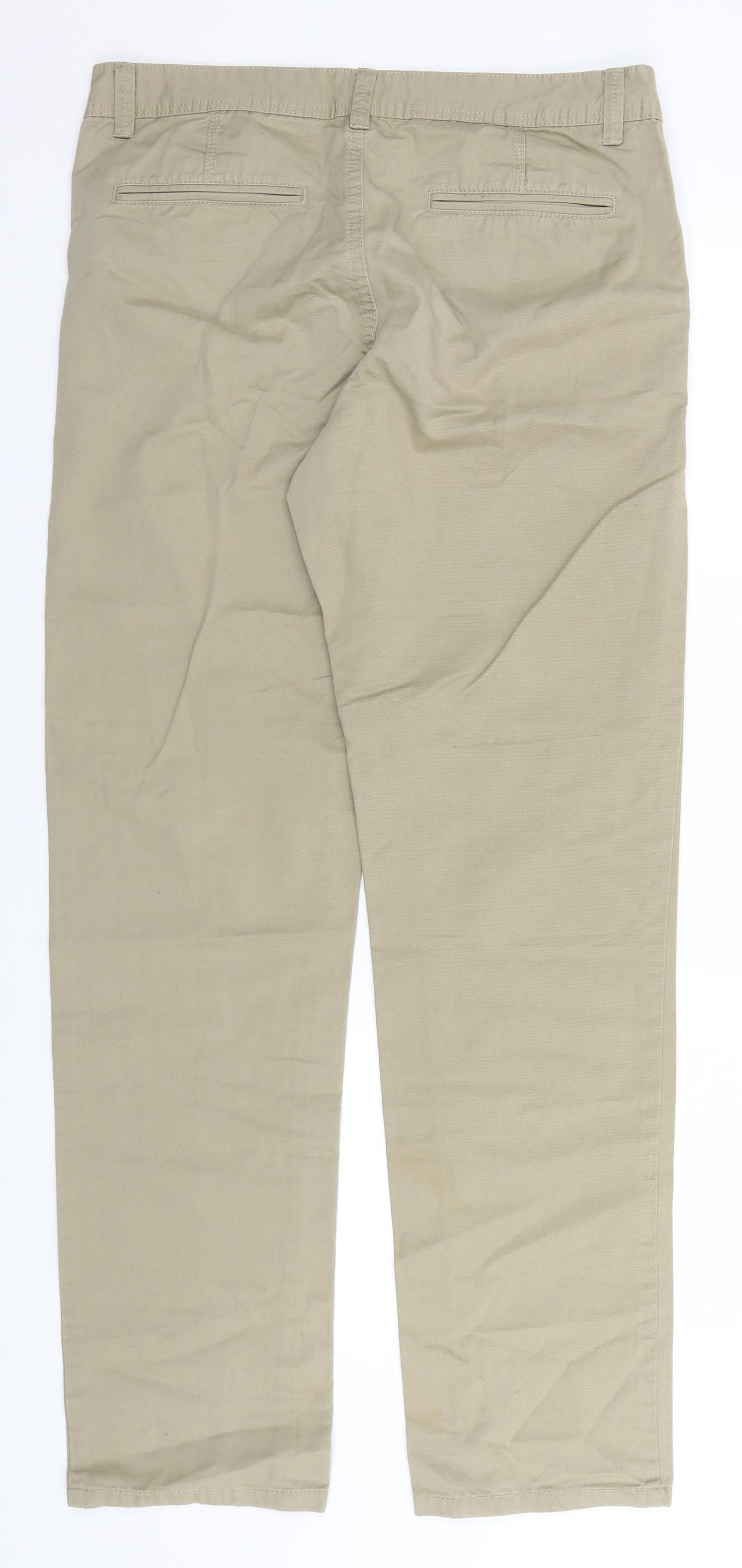 Red Herring Womens Beige  Cotton Trousers  Size 34 in L32 in Regular