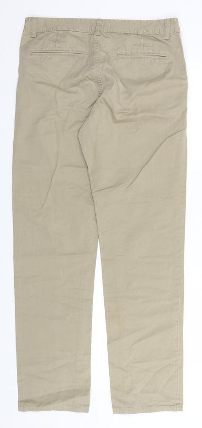 Red Herring Womens Beige  Cotton Trousers  Size 34 in L32 in Regular