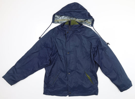 Mens UK Size S Marks and Spencer Blue Rain Coat