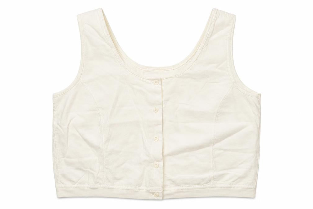 Front view of Marks & Spencer women’s ivory round neck cotton cardigan jumper, size UK 16