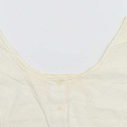 Womens UK Size 16 Marks and Spencer Ivory Cardigan Jumper