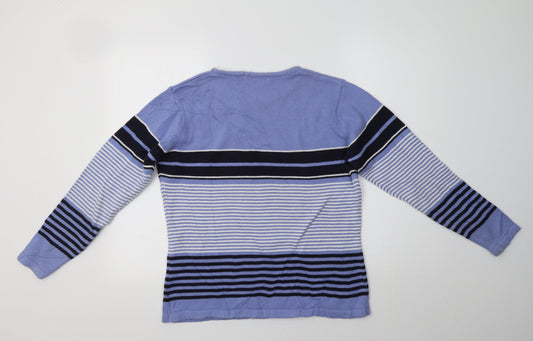 Womens UK Size M EWM Blue Pullover Jumper