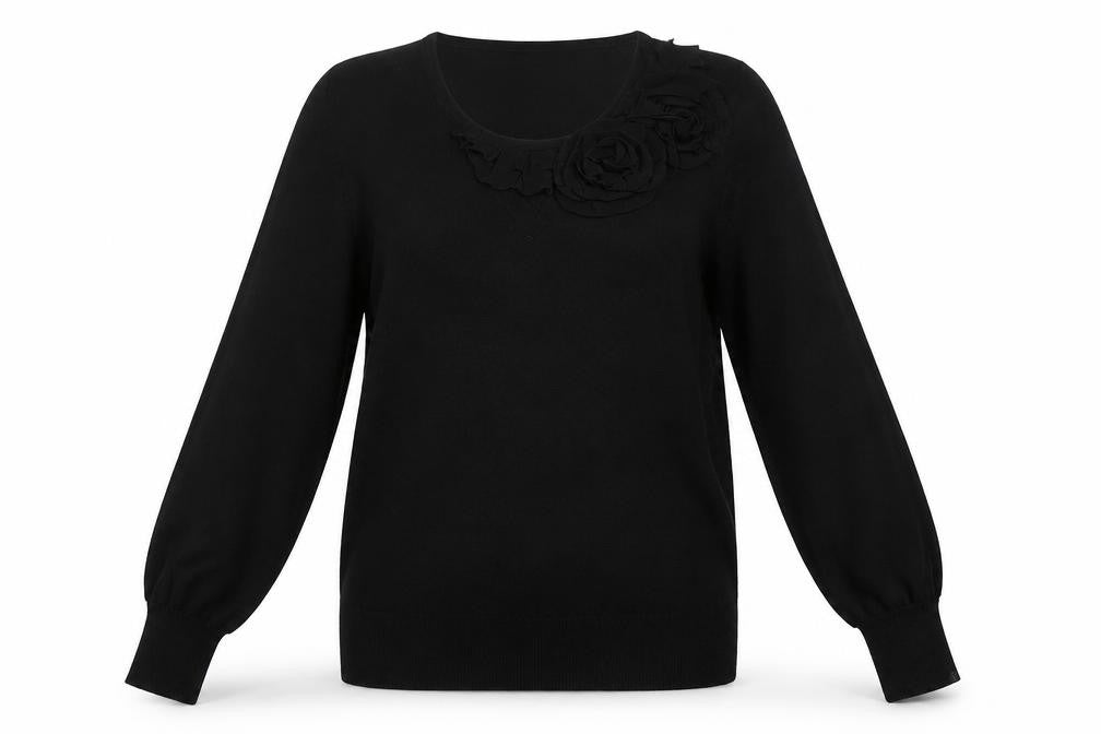 Womens UK Size 12 Kaliko Black Pullover Jumper