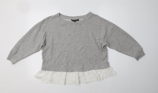 Womens UK Size 10 Topshop Grey Pullover Jumper