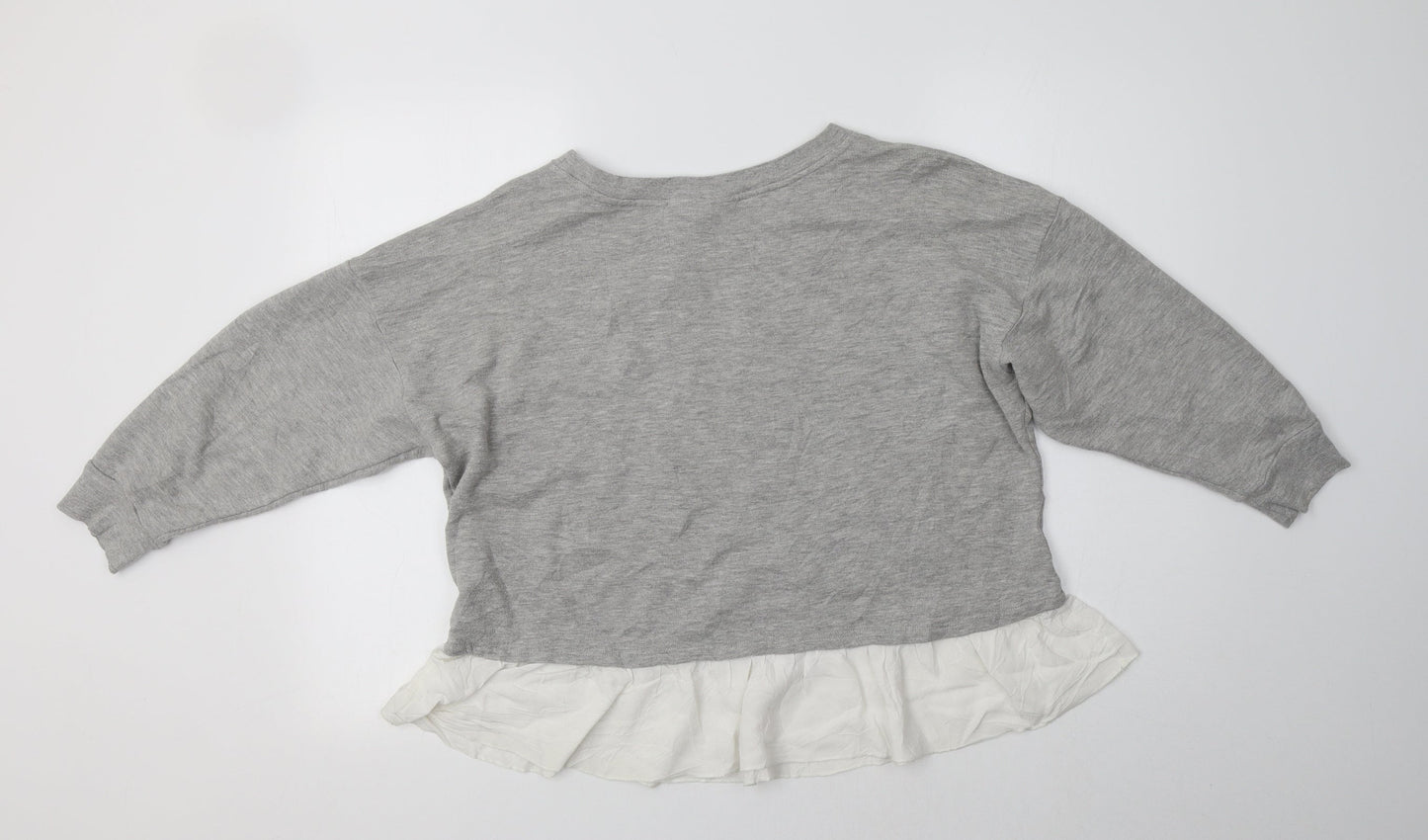 Womens UK Size 10 Topshop Grey Pullover Jumper
