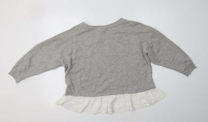 Womens UK Size 10 Topshop Grey Pullover Jumper