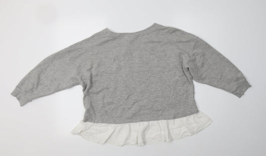 Womens UK Size 10 Topshop Grey Pullover Jumper