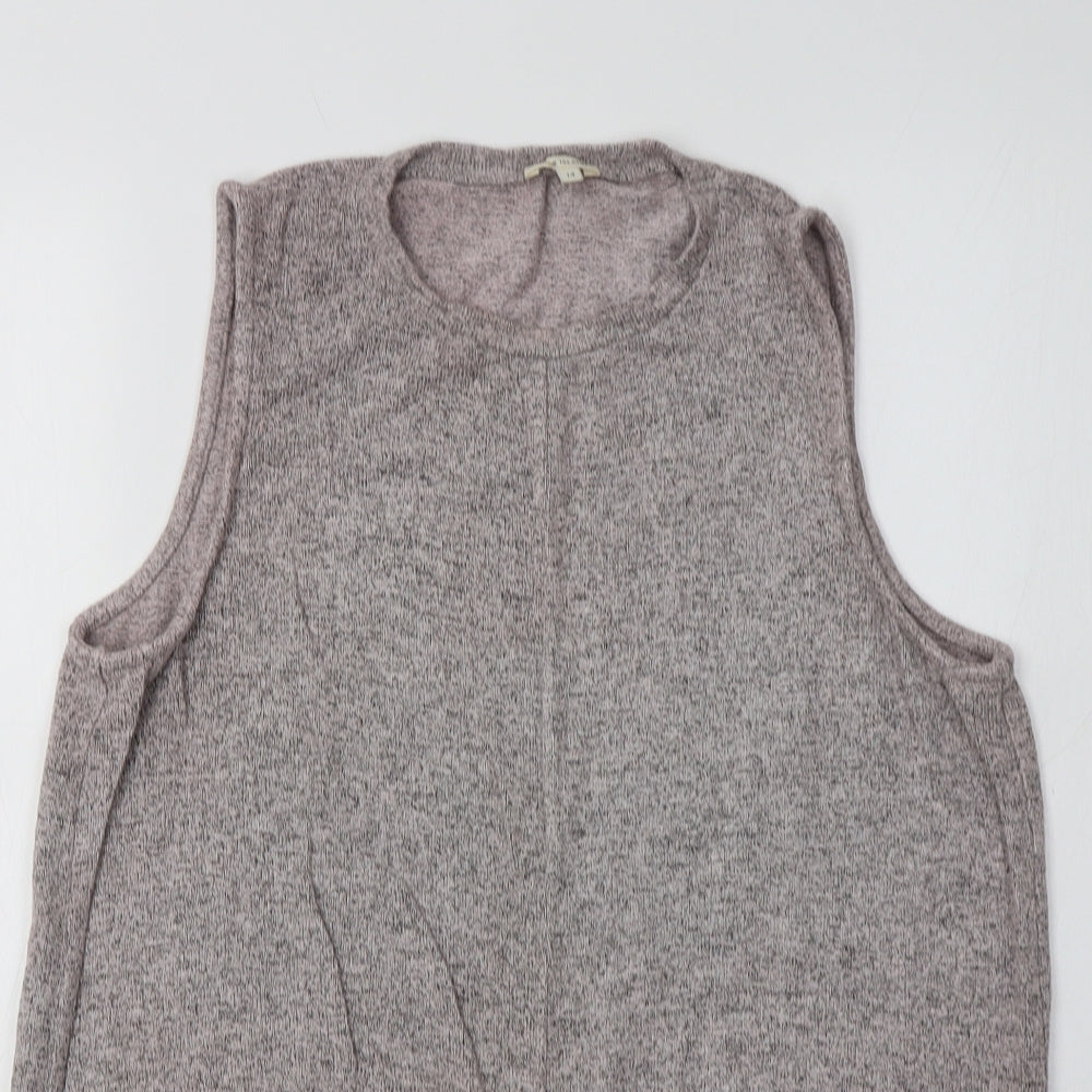 Womens UK Size 14 River Island Pink Vest Jumper