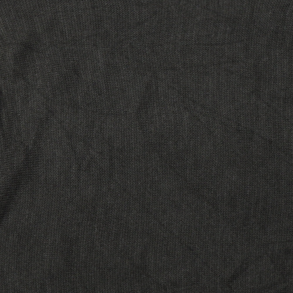Amichi Womens Grey Round Neck  Acrylic Pullover Jumper Size XL
