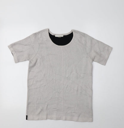 Duffy Womens Grey Crew Neck  Cotton Pullover Jumper Size XS