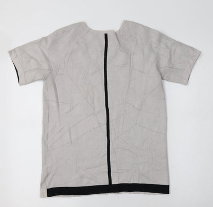 Duffy Womens Grey Crew Neck  Cotton Pullover Jumper Size XS