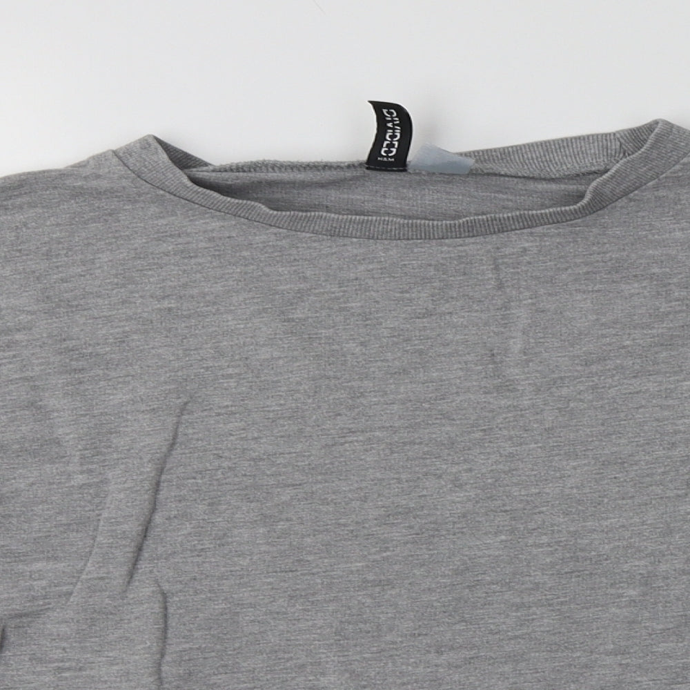 H&M Womens Grey  Cotton Pullover Sweatshirt Size S