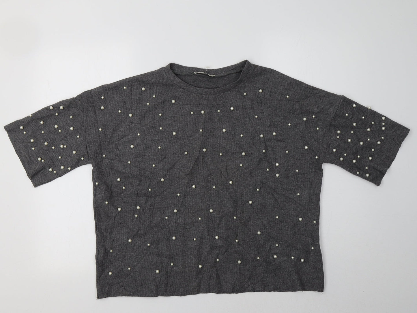 Womens UK Size M Zara Grey Pullover Jumper