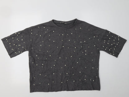 Womens UK Size M Zara Grey Pullover Jumper