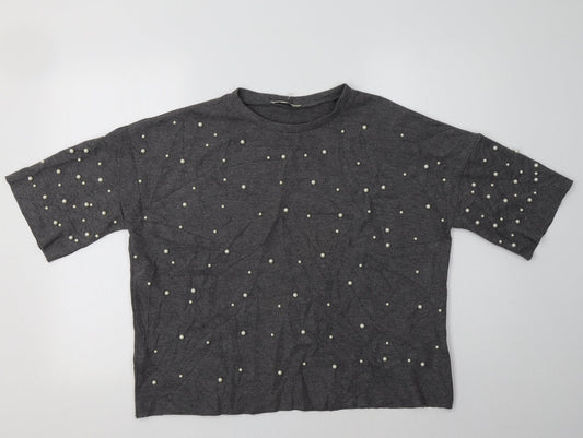 Womens UK Size M Zara Grey Pullover Jumper